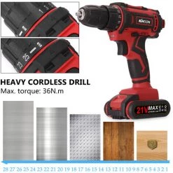 LIFCAUSAL Perceuse électrique Sans Fil Multifonctionnelle Batterie Au Lithium Haute Puissance Perceuses à Main Rechargeables Sans Fil Moteur De Brosse Maison Bricolage Outils électriques -Perceuse Soldes 2022 51060507 4