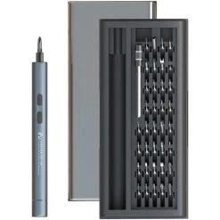 Visseuse Et Tournevis électrique IFu D2Plus Kit De Tournevis électrique Au Lithium Mini Alimentation Portable/manuel Tournevis Ensemble D'outils De Réparation Pour électronique/téléphone Portable/ordinateur Portable/montre, Gris
