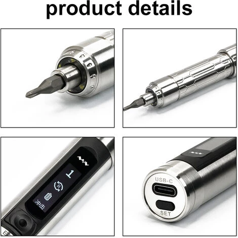 HAPPYSHOPPING MINIWARE ES15 Tournevis électrique Somatosensoriel Intelligent Tournevis Portatif Portatif Tournevis Sans Fil De Haute Précision Avec écran OLED Éclairage Avant Avec 24 Têtes à Douille Batterie Au Lithium Intégrée 7 HAPPYSHOPPING MINIWARE ES15 Tournevis électrique Somatosensoriel Intelligent Tournevis Portatif Portatif Tournevis Sans Fil De Haute Précision Avec écran OLED Éclairage Avant Avec 24 Têtes à Douille Batterie Au Lithium Intégrée – Image 5
