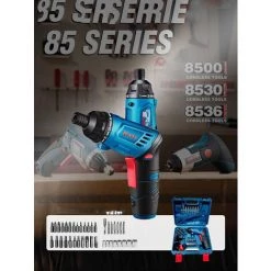 ZHUOXUAN 1pcs Visseuse Sans Fil 5Nm, Visseuse Devisseuse Sans Fil 1.5Ah 3.6V Avec 39 Accessoires, Lampe LED, Clé à Cliquet, Adaptateur De Charge Avec Câble USB Et Boîte De Rangement