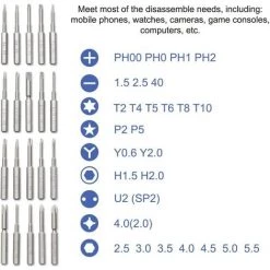 LITZEE 36 En 1 Tournevis De Precision, Magnétique Kit De Tournevis Multi-fonction, Haute Précision Outils De Reparation Pour Telephone, IPhone, Ordinateur, Montre, Jouets (36 En 1) -Perceuse Soldes 2022 51552949 4