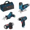 BOSCH 4ER Tool De Batterie SET 12V GSR + GSA + TPS + GLI | 2 X GBA 12V 2.0AH + GAL -Perceuse Soldes 2022 51764131 1