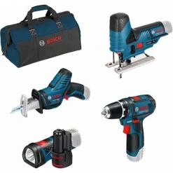 BOSCH 4ER Tool De Batterie SET 12V GSR + GSA + TPS + GLI | 2 X GBA 12V 2.0AH + GAL
