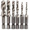 QERSTA Forets à Queue Hexagonale Robinet Hexagonal HSS 1/4" M3 M4 M5 M6 M8 M10 Forets Pour Tarauds Métriques (M3+M4+M5+M6+M8+M10) -Perceuse Soldes 2022 51901816 1