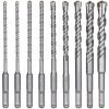 QERSTA Forets à Béton, 9PCS (5 Mm ~ 16x160 Mm) Foret Carrelage, Foret à Percussion Électrique SDS-Plus Pour Perforateur, Forets Transversaux Pour Béton, Brique, Pierre, Naturelle, Métal