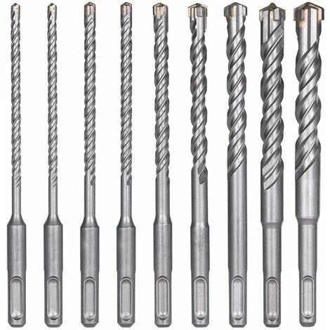 QERSTA Forets à Béton, 9PCS (5 Mm ~ 16x160 Mm) Foret Carrelage, Foret à Percussion Électrique SDS-Plus Pour Perforateur, Forets Transversaux Pour Béton, Brique, Pierre, Naturelle, Métal 3 QERSTA Forets à Béton, 9PCS (5 Mm ~ 16x160 Mm) Foret Carrelage, Foret à Percussion Électrique SDS-Plus Pour Perforateur, Forets Transversaux Pour Béton, Brique, Pierre, Naturelle, Métal