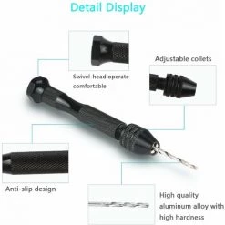 QERSTA Perceuse à Main Hand Drill Avec 48 Pcs Mini Foret Fraise Twist (0.6-3mm) Perceuse Manuelle Outils Pour Bricolage Forage -Perceuse Soldes 2022 51901885 5