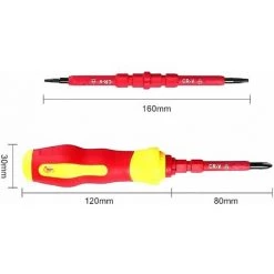 QERSTA Jeu De Tournevis, Tournevis Électricien, Isolés Tournevis, Screwdriver Insulated Avec Poignée, Tournevis Isolant Magnétique Interchangeable, Kit D'Outils De Réparation -Perceuse Soldes 2022 51901978 4