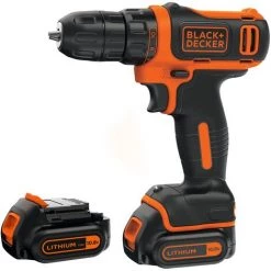 BLACK & DECKER Perceuse-visseuse Black+Decker BDCDD12KB-QW 10,8V (2 Batteries)