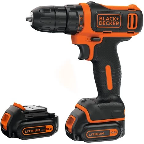 BLACK & DECKER Perceuse-visseuse Black+Decker BDCDD12KB-QW 10,8V (2 Batteries) 3 BLACK & DECKER Perceuse-visseuse Black+Decker BDCDD12KB-QW 10,8V (2 Batteries)