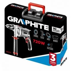 BRICOLINE Marteau Perforateur 720W, Mandrin à Clé 13mm, Vitesse 0-3000 Min, Mallette -Perceuse Soldes 2022 52515997 3