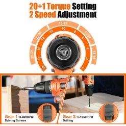 Perceuse Visseuse à Percussion Sans Fil TOPSHAK TS-ED3 + Kit 44 Accessoires 20V 2Ah 1 Batterie 9 Perceuse Visseuse à Percussion Sans Fil TOPSHAK TS-ED3 + Kit 44 Accessoires 20V 2Ah 1 Batterie -Perceuse Soldes 2022 53334294 3