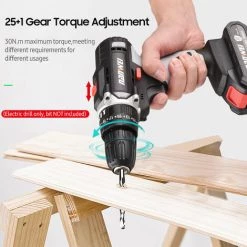 NANWEI Modèle B Perceuse électrique, Perceuse à Percussion Trifonctionnelle 21V Lithium-ion Norme Européenne Une Batterie Et Un Chargeur Norme 3E25+4J24+4H54 -Perceuse Soldes 2022 53336800 5
