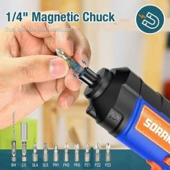 Visseuse Sans Fil, SORAKO 3,6V Visseuse Devisseuse 2000mAh Batterie, Tournevis Electrique Max 6Nm Avec Mandrin Magnétique -Perceuse Soldes 2022 53432714 4