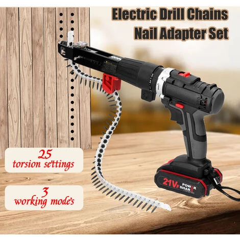 SUPERSELLER Perceuse électrique 3 En 1 Mini Tournevis Multifonctionnel Réglage Des Voies De Rotation 25 Engrenages De Couple Mchine De Forage Réglable Avec Adaptateur De Clou De Chaînes,Prise UE - Prise UE 4 SUPERSELLER Perceuse électrique 3 En 1 Mini Tournevis Multifonctionnel Réglage Des Voies De Rotation 25 Engrenages De Couple Mchine De Forage Réglable Avec Adaptateur De Clou De Chaînes,Prise UE - Prise UE – Image 2