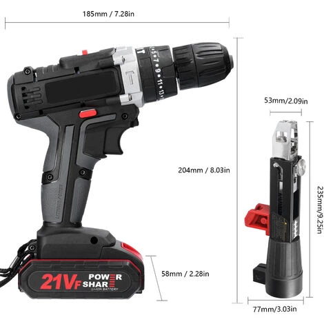 SUPERSELLER Perceuse électrique 3 En 1 Mini Tournevis Multifonctionnel Réglage Des Voies De Rotation 25 Engrenages De Couple Mchine De Forage Réglable Avec Adaptateur De Clou De Chaînes,Prise UE - Prise UE 7 SUPERSELLER Perceuse électrique 3 En 1 Mini Tournevis Multifonctionnel Réglage Des Voies De Rotation 25 Engrenages De Couple Mchine De Forage Réglable Avec Adaptateur De Clou De Chaînes,Prise UE - Prise UE – Image 5