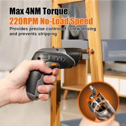 JMAX 4V Tournevis Sans Fil Usb 4N.m Torque Visseuse électrique Avec 34 Accessoires -Perceuse Soldes 2022 53509551 4