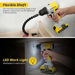 Perceuse Visseuse Sans Fil Sans Balais 20V, ENVENTOR 45NM Brushless Visseuse Devisseuse, Tournevis Electrique, 2 Vitesses, 19+1 Reglage Du Couple, LED Integree, 22 Embouts Accessoires, Bo?te A Outils -Perceuse Soldes 2022 53618583 5