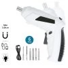 SUPERSELLER Tournevis Sans Fil 1300mAh USB Rechargeable Tournevis électrique Réglable 2 Position Perceuse Visseuse 6Nm Multifonctionnel Perceuse Électrique Outils Électriques - Blanche - Blanche -Perceuse Soldes 2022 53626223 1