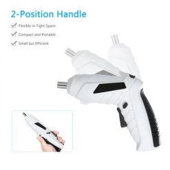 SUPERSELLER Tournevis Sans Fil 1300mAh USB Rechargeable Tournevis électrique Réglable 2 Position Perceuse Visseuse 6Nm Multifonctionnel Perceuse Électrique Outils Électriques - Blanche - Blanche 9 SUPERSELLER Tournevis Sans Fil 1300mAh USB Rechargeable Tournevis électrique Réglable 2 Position Perceuse Visseuse 6Nm Multifonctionnel Perceuse Électrique Outils Électriques - Blanche - Blanche -Perceuse Soldes 2022 53626223 3