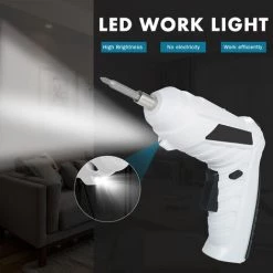 SUPERSELLER Tournevis Sans Fil 1300mAh USB Rechargeable Tournevis électrique Réglable 2 Position Perceuse Visseuse 6Nm Multifonctionnel Perceuse Électrique Outils Électriques - Blanche - Blanche 11 SUPERSELLER Tournevis Sans Fil 1300mAh USB Rechargeable Tournevis électrique Réglable 2 Position Perceuse Visseuse 6Nm Multifonctionnel Perceuse Électrique Outils Électriques - Blanche - Blanche -Perceuse Soldes 2022 53626223 5