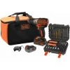 BLACK & DECKER Perceuse à Percussion Sans Fil Brushless 18v 50 Accessoires 4ah + 2.5ah BLACK+DECKER - BL188ME2SA-QW -Perceuse Soldes 2022 53697208 1