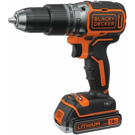 BLACK & DECKER Perceuse à Percussion Sans Fil Brushless 18v 50 Accessoires 4ah + 2.5ah BLACK+DECKER - BL188ME2SA-QW 4 BLACK & DECKER Perceuse à Percussion Sans Fil Brushless 18v 50 Accessoires 4ah + 2.5ah BLACK+DECKER - BL188ME2SA-QW – Image 2