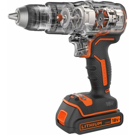 BLACK & DECKER Perceuse à Percussion Sans Fil Brushless 18v 50 Accessoires 4ah + 2.5ah BLACK+DECKER - BL188ME2SA-QW 5 BLACK & DECKER Perceuse à Percussion Sans Fil Brushless 18v 50 Accessoires 4ah + 2.5ah BLACK+DECKER - BL188ME2SA-QW – Image 3