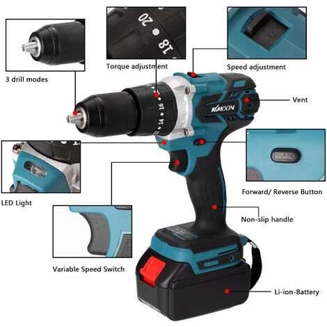 KKMOON Ménage 3in1 Perceuse Électrique Multifonctionnelle Mini Tournevis Rotation Manières Couples Réglables - Prise UE 6 KKMOON Ménage 3in1 Perceuse Électrique Multifonctionnelle Mini Tournevis Rotation Manières Couples Réglables - Prise UE – Image 4