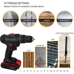 SUPERSELLER Perceuse Sans Fil à Percussion électrique Multifonctionnelle 21V Batterie Au Lithium Haute Puissance Perceuses à Main Rechargeables Sans Fil Maison Bricolage Outils électriques - UE-2 8 SUPERSELLER Perceuse Sans Fil à Percussion électrique Multifonctionnelle 21V Batterie Au Lithium Haute Puissance Perceuses à Main Rechargeables Sans Fil Maison Bricolage Outils électriques - UE-2 -Perceuse Soldes 2022 53820381 2