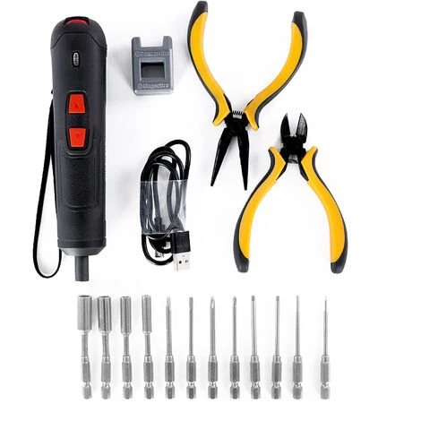 SUPERSELLER Tournevis électrique Portable à Six Vitesses, Couple Réglable, Jeu De Tournevis électriques Rechargeables - Argent 3 SUPERSELLER Tournevis électrique Portable à Six Vitesses, Couple Réglable, Jeu De Tournevis électriques Rechargeables - Argent