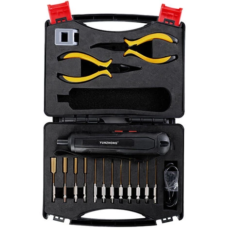 SUPERSELLER Tournevis électrique Portable à Six Vitesses, Couple Réglable, Jeu De Tournevis électriques Rechargeables - Argent 4 SUPERSELLER Tournevis électrique Portable à Six Vitesses, Couple Réglable, Jeu De Tournevis électriques Rechargeables - Argent – Image 2