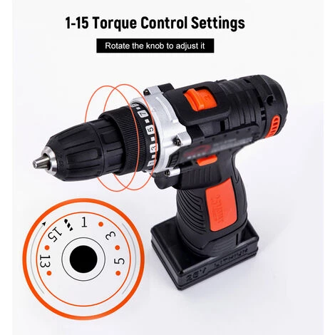 SUPERSELLER Kit De Perceuse/visseuse Sans Fil 25 V 1350 Tr/min Polisseuse à Vitesse Variable Ensemble De Cire Tampon De Voiture Tournevis électrique Avec Lumière Rechargeable Avec 5 Embouts Pour L'installation De Meubles De Beauté De Voiture - Prise UE 7 SUPERSELLER Kit De Perceuse/visseuse Sans Fil 25 V 1350 Tr/min Polisseuse à Vitesse Variable Ensemble De Cire Tampon De Voiture Tournevis électrique Avec Lumière Rechargeable Avec 5 Embouts Pour L'installation De Meubles De Beauté De Voiture - Prise UE – Image 5