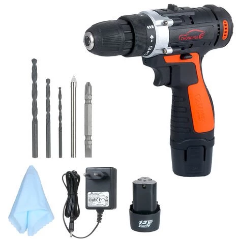 SUPERSELLER Kit De Perceuse/visseuse Sans Fil 12 V 1400 Tr/min Polisseuse à Vitesse Variable Ensemble De Cireur De Tampon De Voiture Tournevis électrique Avec Lumière Rechargeable Avec 5 Embouts - Prise UE 3 SUPERSELLER Kit De Perceuse/visseuse Sans Fil 12 V 1400 Tr/min Polisseuse à Vitesse Variable Ensemble De Cireur De Tampon De Voiture Tournevis électrique Avec Lumière Rechargeable Avec 5 Embouts - Prise UE