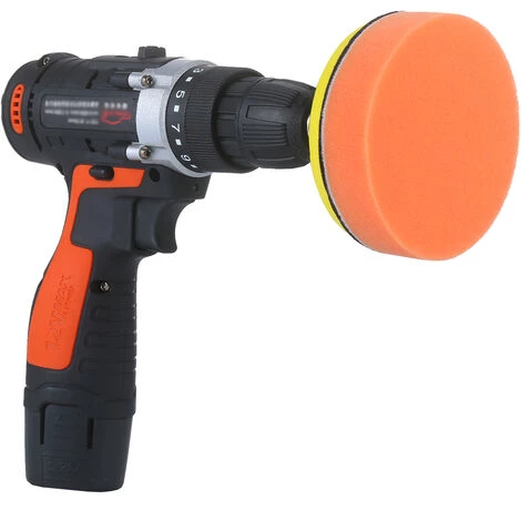 SUPERSELLER Kit De Perceuse/visseuse Sans Fil 12 V 1400 Tr/min Polisseuse à Vitesse Variable Ensemble De Cireur De Tampon De Voiture Tournevis électrique Avec Lumière Rechargeable Avec 5 Embouts - Prise UE 5 SUPERSELLER Kit De Perceuse/visseuse Sans Fil 12 V 1400 Tr/min Polisseuse à Vitesse Variable Ensemble De Cireur De Tampon De Voiture Tournevis électrique Avec Lumière Rechargeable Avec 5 Embouts - Prise UE – Image 3