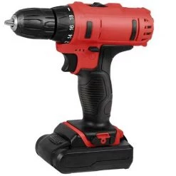 SUPERSELLER Perceuse Sans Fil Au Lithium-ion 20 V MAX, Ensemble De Perceuse électrique Avec Mandrin Sans Clé 3/8", 2 Vitesses Variables, Perceuse électrique à Embrayage 18 + 1 Avec Lampe De Travail - PRISE UE -Perceuse Soldes 2022 54282916 2