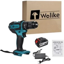 LBTN 13mm 288VF 800W Perceuse à Percussion Sans Fil 13mm 288VF 800W 1 Batterie