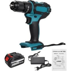 LBTN 13mm 288VF 800W Perceuse à Percussion Sans Fil 13mm 288VF 800W 1 Batterie -Perceuse Soldes 2022 54339869 5