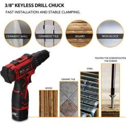 LIFCAUSAL Perceuse électrique Sans Fil Multifonctionnelle 18 V Batterie Au Lithium Haute Puissance Perceuses à Main Rechargeables Sans Fil Moteur De Brosse Maison Bricolage Outils électriques -Perceuse Soldes 2022 54423444 3