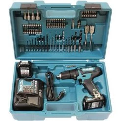 WEBMARKETPOINT Perceuse Sans Fil Makita 12V Fournie Avec Accessoires, 2 Batteries Et Chargeur De Batterie