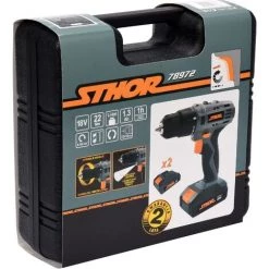 Perceuse Sans Fil STHOR Avec 2 Batteries Et 1 Chargeur - 18V - 10mm - 22Nm -Perceuse Soldes 2022 54590292 5