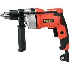 TEETOK Perceuse ¨¤ Percussion Perceuses ¨¤ Percussion 750W 3000 RPM, Fonction Marteau Et Foret, Poign¨¦e Rotative ¨¤ 360¡ã, Jauge De Profondeur, Avec 11pcs Kit D'accessoires -Perceuse Soldes 2022 54726900 5