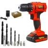 TEETOK Perceuse Visseuse Sans Fil 21V, Visseuse Sans Fil Avce 1 X 1500 MA Batterie Au Lithium, 42N.m, Perceuse Visseuse ¨¤ 2 Vitesses Avce 12 Pcs Accessoires -Perceuse Soldes 2022 54726917 1