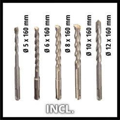 Einhell Marteau-Perforateur Sans Fil TE-HD 18 Li Kit Power X-Change (18V, 1,2J, 5 Forets, Coffret E-Box) Livré Avec Batterie 2,5Ah Et Chargeur -Perceuse Soldes 2022 54817315 4