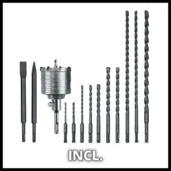 Einhell Marteau Perforateur RT-RH 32 Kit (1250 W, Force De Frappe: 3,5J, Coffret De Rangement Inclus, 10 Accessoires) -Perceuse Soldes 2022 54817329 5