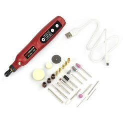 REGALI Mini Perceuse Outil Rotatif Multifonctionnel 5 Vitesses 3000-15000rpm LED Mini Perceuse Sans Fil USB Rechargeable Pour DIY, Polissage, Coupe -Perceuse Soldes 2022 54854463 3