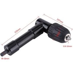 REGALI Mandrin à Angle Droit 90° Auto-Serrant Adaptateur Pour Perceuse, Visseuse -Perceuse Soldes 2022 54854464 2