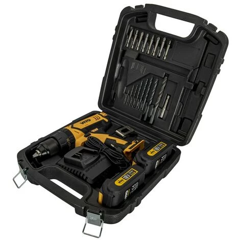 Perceuse Sans Fil 18V 2 Batteries Lithium 2Ah VITO + Chargeur + Coffret De Vissage 32 Pièces 5 Perceuse Sans Fil 18V 2 Batteries Lithium 2Ah VITO + Chargeur + Coffret De Vissage 32 Pièces – Image 3