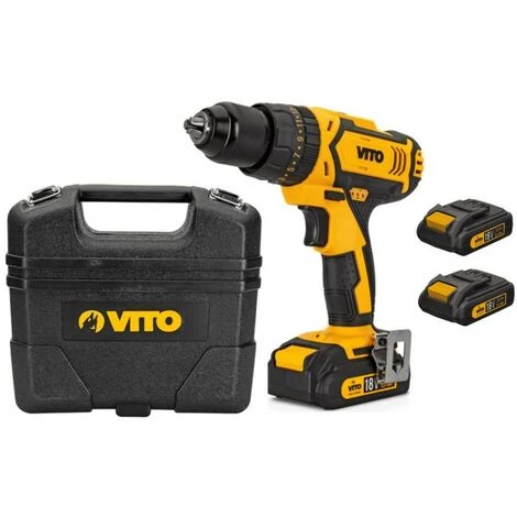 Perceuse Sans Fil 18V 2 Batteries Lithium 2Ah VITO + Chargeur + Coffret De Vissage 32 Pièces 6 Perceuse Sans Fil 18V 2 Batteries Lithium 2Ah VITO + Chargeur + Coffret De Vissage 32 Pièces – Image 4