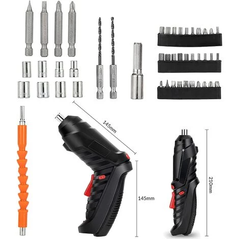 ALMI Tournevis éLectrique 47 En 1, Ensemble D'Embouts De Tournevis Sans Fil Suewidfay Rechargeables, 3,6 V Li-Ion 3,5 N·M Couple Max. Perceuse Rotative éLectrique Pour Projet De Bricolage 4 ALMI Tournevis éLectrique 47 En 1, Ensemble D'Embouts De Tournevis Sans Fil Suewidfay Rechargeables, 3,6 V Li-Ion 3,5 N·M Couple Max. Perceuse Rotative éLectrique Pour Projet De Bricolage – Image 2